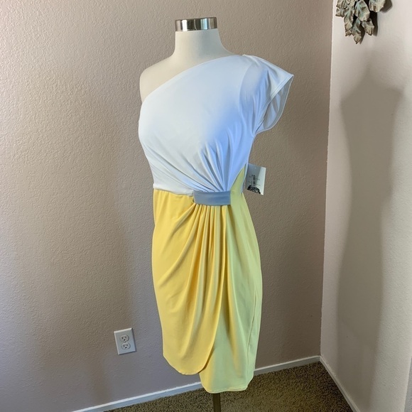 Donna Morgan NWT One Shoulder Summer Dress Size 4 - Picture 6 of 16
